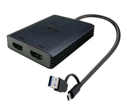 Przejściówka i-tec USB-A/USB-C Dual 4K/60 Hz HDMI Video Adapter